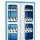 Arm�rio com capacidade para 108 cones porta vidro