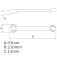 Chave estrela aberta 19 x 17 mm a�o cromo van�dio - 44635107