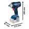 Chave de impacto a bateria 18V encaixe 1/2