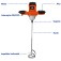 Misturador el�trico para argamassa e tintas 1200W velocidade vari�vel - STIR1200  110V