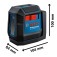 N�vel a Laser com 2 linhas verdes 12m com bateria e suporte - GLL 12-22 G 