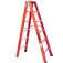 Escada tesoura dupla em fibra de vidro 6 degraus 1,80 m - ESC06180
