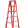 Escada tesoura dupla em fibra de vidro 8 degraus 2,40 m - ESC08240