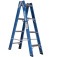 Escada tesoura dupla em fibra de vidro 4 degraus 1,2 m - Premium