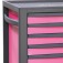 Carrinho para ferramentas com 7 gavetas Full Rosa - RSC24/7