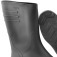 Bota de PVC preta cano m�dio sem forro