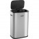 Lixeira inox retangular 55L com abertura por sensor