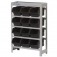 Estante met�lica com 12 gavetas n� 5 preta - EM12/5P