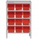 Estante met�lica com 12 gavetas n� 5 vermelha - EF12/5V