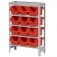 Estante met�lica com 12 gavetas n� 5 vermelha - EF12/5V
