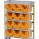 Estante met�lica com 12 gavetas n� 5 laranja - EF12/5L