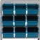 Estante met�lica com 9 gavetas n� 7 azul - EP9/7A