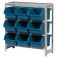 Estante met�lica com 9 gavetas n� 7 azul - EP9/7A