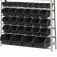 Estante met�lica com 49 gavetas preta medidas diversas  - EM49P