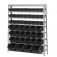Estante met�lica com 49 gavetas preta medidas diversas  - EM49P