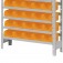 Estante met�lica com 30 gavetas n� 3 laranja - EF30/3L