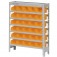Estante met�lica com 30 gavetas n� 3 laranja - EF30/3L