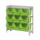 Estante met�lica com 9 gavetas n� 7 verde - EF9/7VD