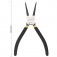 Alicate para an�is interno bico reto 7