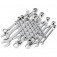 Jogo de chave combinada angulada 45� 6 a 22mm a�o cromo van�dio 17 pe�as - ST08018G