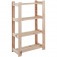 Estante Modulare em madeira pinus com 4 prateleiras 62,2 x 30,2 x 107,2 cm 