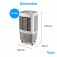 Climatizador de ar evaporativo port�til 103 Watts 45L 40m� - Big Air  110V