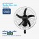 Ventilador de parede 50 cm oscilante preto Turbo Pr� - NVP-PRO-50  220V