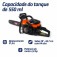 Motosserra a gasolina 51,5 cc com sabre de 18