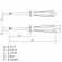 Chave hexalobular reta com cabo t-20 a�o cromo van�dio