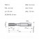Jogo de macho manual a�o r�pido M8 x 1,25 mm com 3 pe�as - E559M8NO8