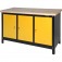 Bancada fechada com tampo de madeira 3 portas 1500 x 920 x 600 mm