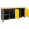 Bancada fechada com tampo de madeira 4 portas 2000 x 920 x 600 mm
