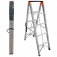 Escada Dobr�vel Palito de alum�nio 4 degraus - N24035517