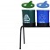 Kit com 4 lixeiras de 14L para coleta seletiva tampa meia lua