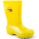 Bota infantil de PVC amarela cano m�dio com forro
