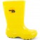 Bota infantil de PVC amarela cano m�dio com forro