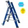 Escada plataforma fibra de vidro 1 degrau 0,60 m com rodas e corrim�o - PAF060