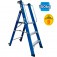 Escada plataforma fibra de vidro 2 degraus 0,9 m com rodas e corrim�o - PAF090