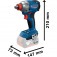 Parafusadeira Chave de Impacto a bateria 18V Brushless com 2 baterias - GDX 18V-285  110V/220V