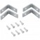 Cantoneira para cortina 3 x 3 cm zincada com 4 pe�as