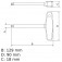 Chave hexalobular T10 x 100 mm cabo T a�o cromo van�dio