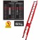 Escada de fibra de vidro extens�vel 3,60 x 6,00 m 22 degraus - EFR9929