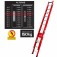 Escada de fibra de vidro extens�vel 3,90 x 6,60 m 24 degraus - EFR9930