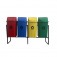 Kit com 4 lixeiras de 60L para coleta seletiva - 14038