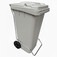 Lixeira pl�stica 120 litros com pedal e rodas