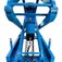 Elevador automotivo hidr�ulico pantogr�fico 3,5 T de embutir monof�sico azul - REPEI35  220V