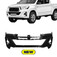 Para-choque Hilux 2018 a 2020 dianteiro preto sem grade - 7074