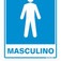 Placa sinalizadora em poliestireno Sanit�rio Masculino - 220AD