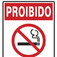 Placa sinalizadora em poliestireno Proibido Fumar - 220AB