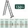 Escada de alum�nio extens�vel 2,96 x 4,86 m 2 x 10 degraus 3 em 1